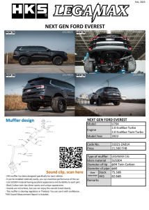 ชุดท่อ HKS Twin Ford Everest Next Gen
