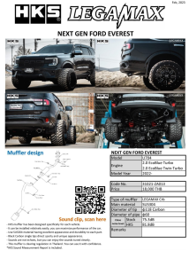 ชุดท่อ HKS Ford Everest Next Gen