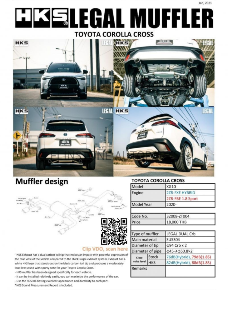 ชุดท่อ HKS Toyota CROSS