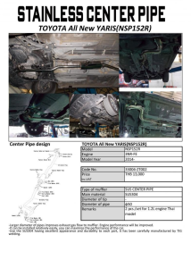 ชุดท่อพักกลาง HKS Toyota Yaris 2014