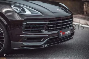 ลิ้นหน้า Carbon Fiber PORSCHE CAYENNE E3 ทรง TAKD (แท้)