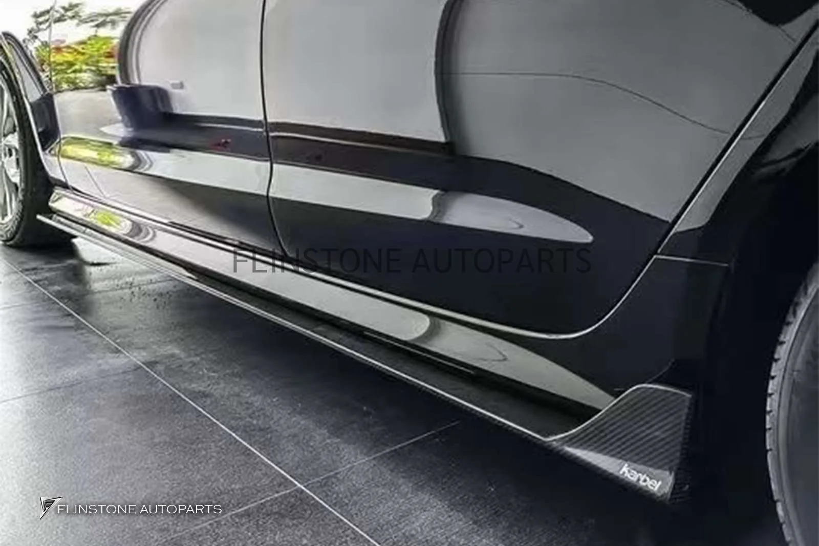 สเกิร์ตข้าง Carbon Fiber Audi A6 ทรง Karbel