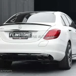 ดิฟฟิวเซอร์พร้อมปลายท่อ W205 C-Class ทรง C63 Facelift สำหรับรถที่ไม่ใช่ AMG