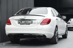 diffuser with tips W205 C-Class style C63 Facelift for cars other than AMG