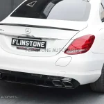 ดิฟฟิวเซอร์พร้อมปลายท่อ W205 C-Class ทรง C63 Facelift สำหรับรถที่ไม่ใช่ AMG
