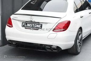 diffuser with tips W205 C-Class style C63 Facelift for cars other than AMG