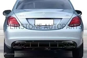 diffuser with tips W205 C-Class style C63 Facelift for cars other than AMG