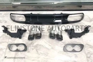 ดิฟฟิวเซอร์พร้อมปลายท่อ W205 C-Class ทรง C43 Facelift สำหรับรถที่ไม่ใช่ AMG