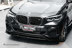 กระจังหน้า BMW G05 X5 เส้นคู่ สีดำเงา ขอบคาร์บอน
