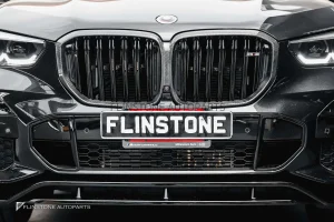 กระจังหน้า BMW G05 X5 เส้นคู่ สีดำเงา ขอบคาร์บอน
