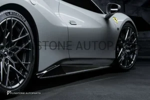 สเกิร์ตข้าง Carbon Fiber Ferrari 488 GTB/Spider ทรง Diavolo (แท้)