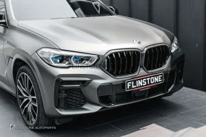 กระจังหน้า BMW G06 X6 เส้นเดี่ยว สีดำเงา ขอบคาร์บอน