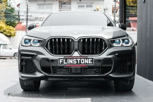 กระจังหน้า BMW G06 X6 เส้นเดี่ยว สีดำเงา ขอบคาร์บอน