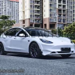 ชุดกันชนหน้า Carbon Fiber Tesla Model 3 ทรง CMST V.2 (แท้)