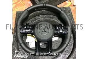 พวงมาลัย Mercedes Benz 2020 Nappa ด้ายสีดำ