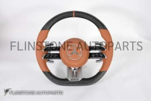 พวงมาลัย Mercedes Benz 2023 Carbon Fiber / Nappa ด้ายสีส้ม