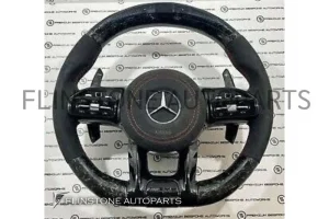 พวงมาลัย Benz ปี20 Forged Carbon Fiber / Alcantara พร้อม Paddle Shift 2 แบบ