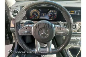 พวงมาลัย Benz ปี20 Carbon Fiber / Nappa ด้ายสีดำ