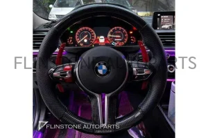 พวงมาลัย BMW M Performance Carbon Fiber / Nappa ด้ายสีขาว พร้อม Paddle Shift