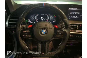 พวงมาลัย BMW //M Carbon Fiber / Nappa ด้ายสีขาว