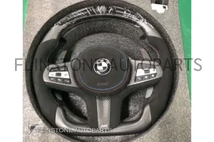 พวงมาลัย BMW //M Matte Carbon Fiber / Alcantara ด้ายสามสี พร้อมจอ LED