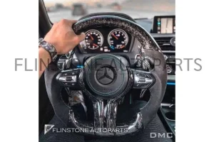 พวงมาลัย BMW Forged Carbon Fiber / Alcantara ด้ายสีฟ้า