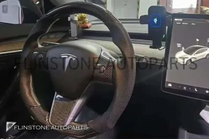 พวงมาลัย Tesla Carbon Fiber / Nappa