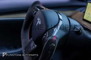 พวงมาลัย Carbon Fiber Tesla ทรง Yoke
