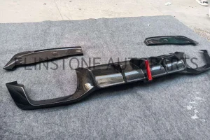 ดิฟฟิวเซอร์ Carbon Fiber BMW G02 LCI ทรง X4M พร้อมไฟ LED