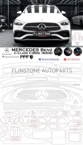 ฟิล์มใสกันรอย Mercedes Benz C-Class 220d สาทร