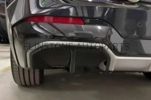 แผ่นปิดช่องปลายท่อ BMW iX3 มีครีบ สีดำเงา