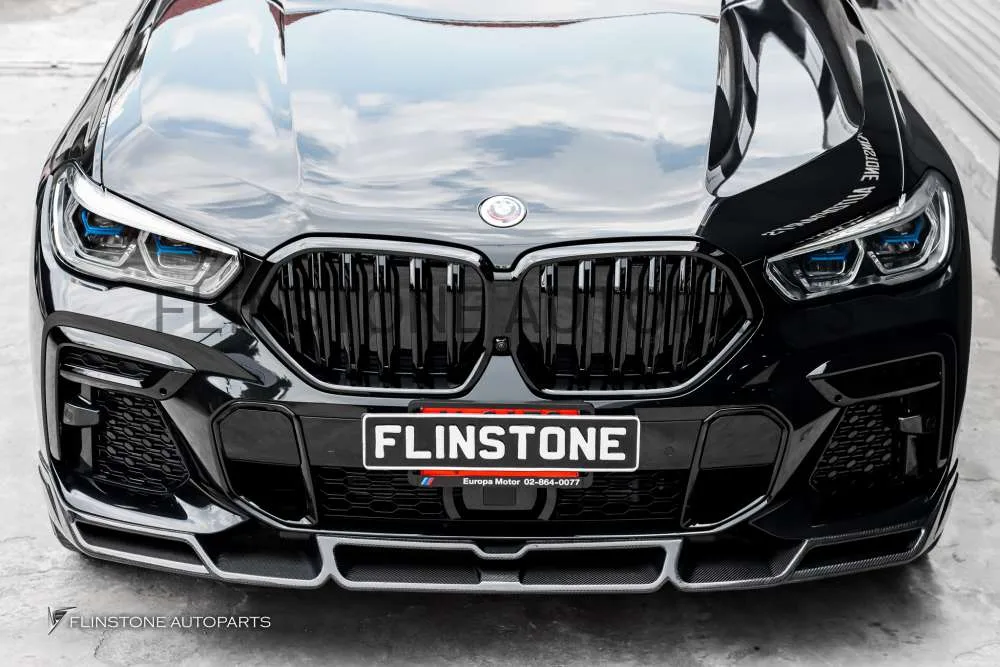 กระจังหน้า BMW G06 X6 เส้นคู่ สีดำเงา