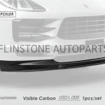 ลิ้นหน้า Carbon Fiber Porsche Macan ทรง SRC