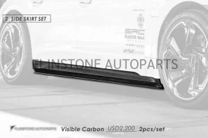 สเกิร์ตข้าง Carbon Fiber Porsche Taycan ทรง SRC