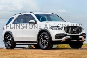 กระจังหน้า W167 GLE-Class Facelift ทรง GT สีดำ-โครเมี่ยม สำหรับรถไม่ AMG