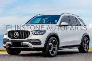 กระจังหน้า W167 GLE-Class Facelift ทรง GT สีดำ-โครเมี่ยม สำหรับรถไม่ AMG