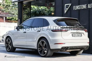 สปอยเลอร์ Porsche Cayenne E3 ทรง Techart สีดำเงา