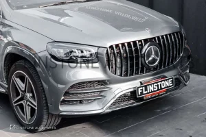 กระจังหน้า W167 GLS-Class Facelift ทรง GT สีดำ-โครเมี่ยม