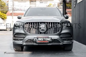 กระจังหน้า W167 GLS-Class Facelift ทรง GT สีดำ-โครเมี่ยม