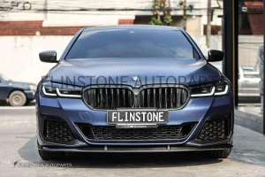 กระจังหน้า BMW G30 LCI ขอบคาร์บอน เส้นเดี่ยว สีดำเงา