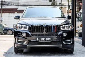 กระจังหน้า BMW F15 X5/F16 X6 เส้นคู่ สีดำเงา พร้อมแถบสามสี