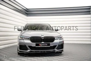 ลิ้นหน้า BMW G30 Lci ทรง Maxton design V.2 สีดำเงา