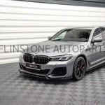 ลิ้นหน้า BMW G30 Lci ทรง Maxton design V.1 สีดำเงา
