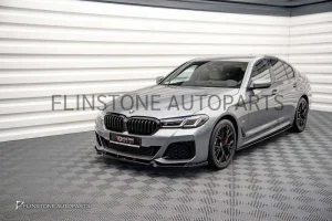 ลิ้นหน้า BMW G30 Lci ทรง Maxton design V.1 สีดำเงา