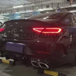ดิฟฟิวเซอร์ C257 Cls-Class ทรง CLS63 Amg สีดำเงา พร้อมปลายท่อสีเงิน