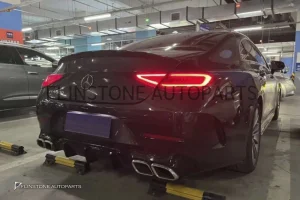 ดิฟฟิวเซอร์ C257 Cls-Class ทรง CLS63 Amg สีดำเงา พร้อมปลายท่อสีเงิน