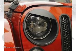 ครอบไฟหน้า Jeep Wrangler สีดำ ทรง Eagle eyes