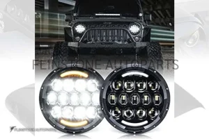 ไฟหน้า Jeep Wrangler โคมในดำพร้อมไฟ 15 ดวง