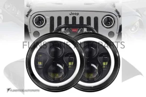 ไฟหน้า Jeep Wrangler โคมในดำพร้อมไฟ 4 ดวง
