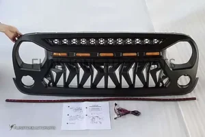กระจังหน้า JEEP Wrangler ทรง GT พร้อมไฟ LED V.2